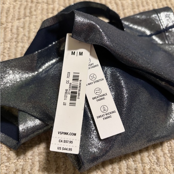 Victoria's Secret Relay Metallic Navy Sports Bra - Picture 7 of 7